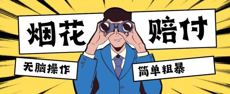 最新蓝海玩法，烟花爆竹赔付，单订单赔付200-500无脑操作【仅揭秘】-创纪