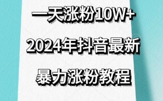 抖音最新暴力涨粉教程，视频去重，一天涨粉10w+，效果太暴力了，刷新你们的认知【揭秘】-创纪