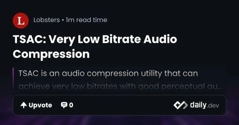 TSAC ｜音频压缩-创纪