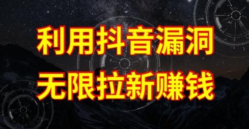 利用抖音链接漏洞，无限拉新赚钱【漏洞原理+操作流程】【揭秘】-创纪