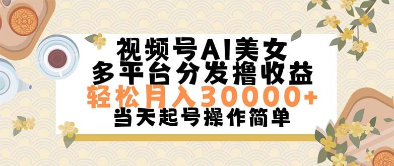 视频号AI美女，轻松月入30000+,操作简单轻松上手-创纪