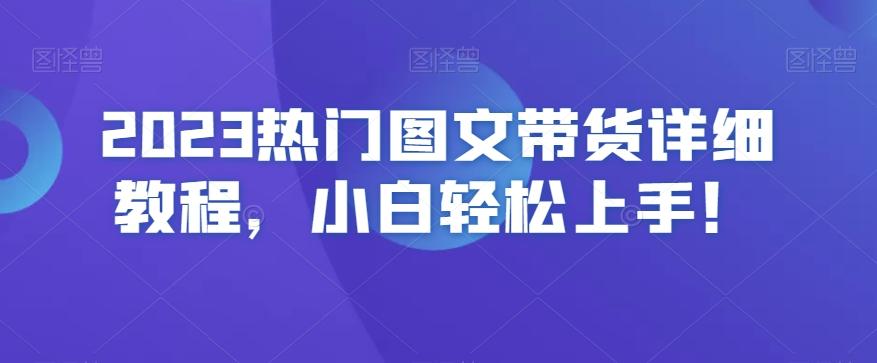 2023热门图文带货详细教程，小白轻松上手！-创纪