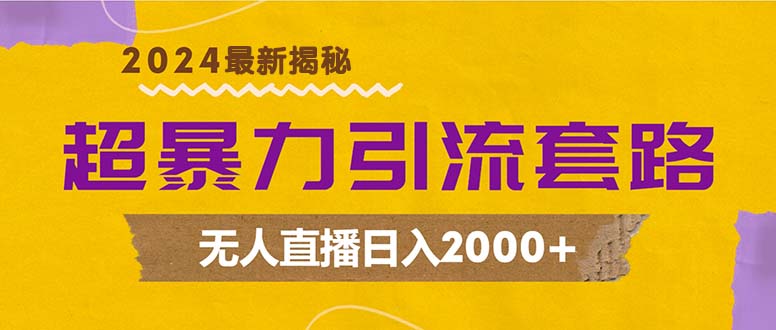 超暴力引流套路，无人直播日入2000+-创纪