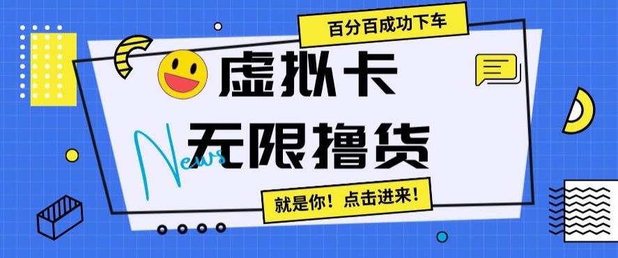 虚拟卡无限撸货，百分百成功下车【仅揭秘】-创纪