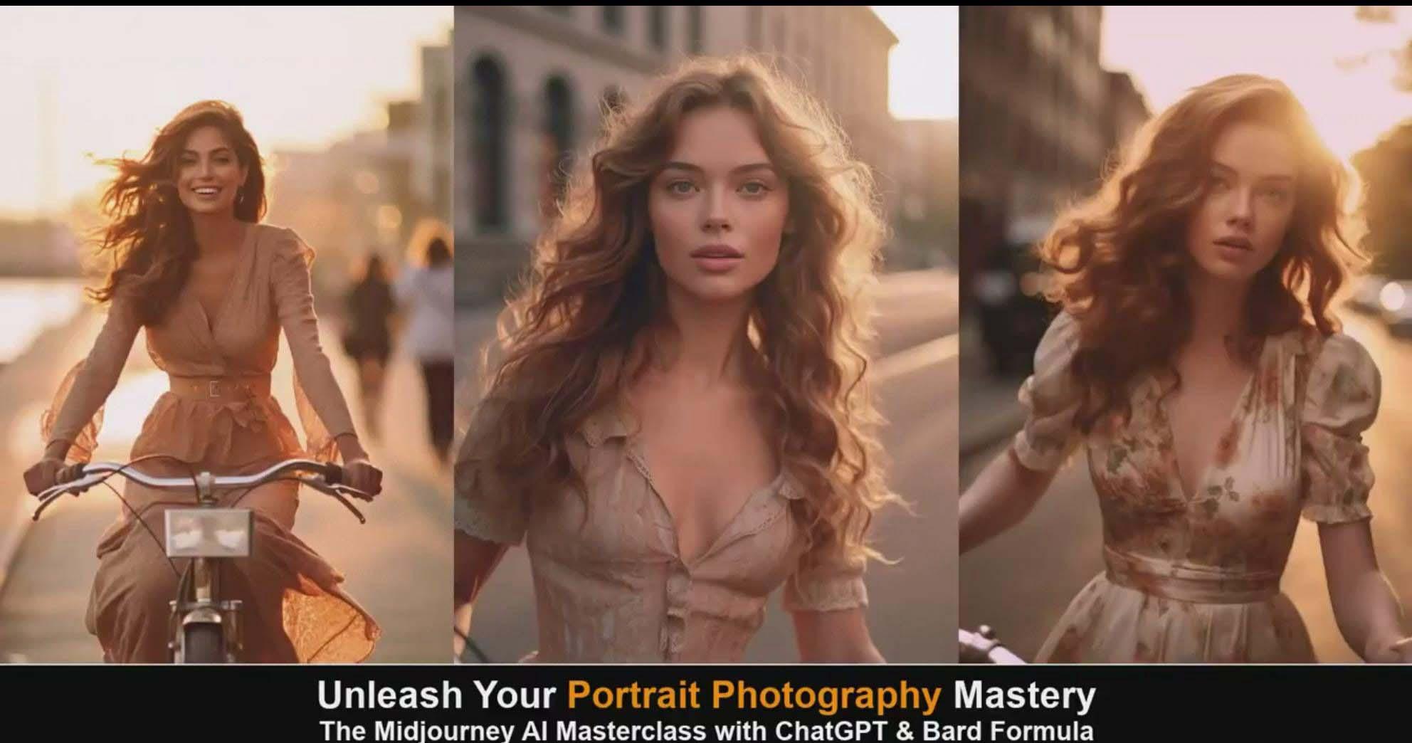 图片[4]-(9312期)Midjourney v5 ChatGPT 和 Bard AI人工智能人像摄影大师班-15节-中英字幕-创纪