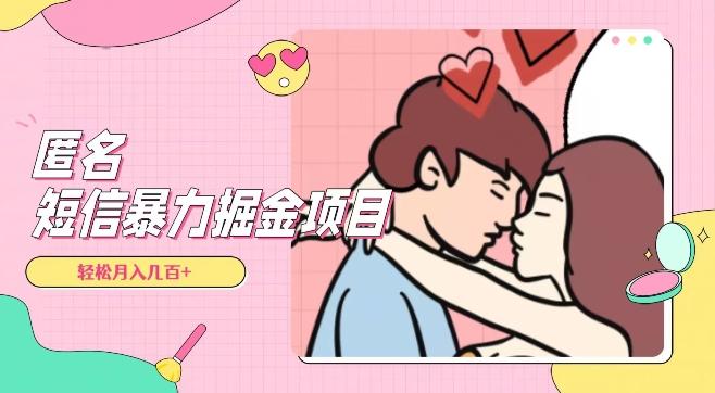 全网首发，揭秘超冷门匿名短信项目，通过信息差日入几百+【揭秘】-创纪