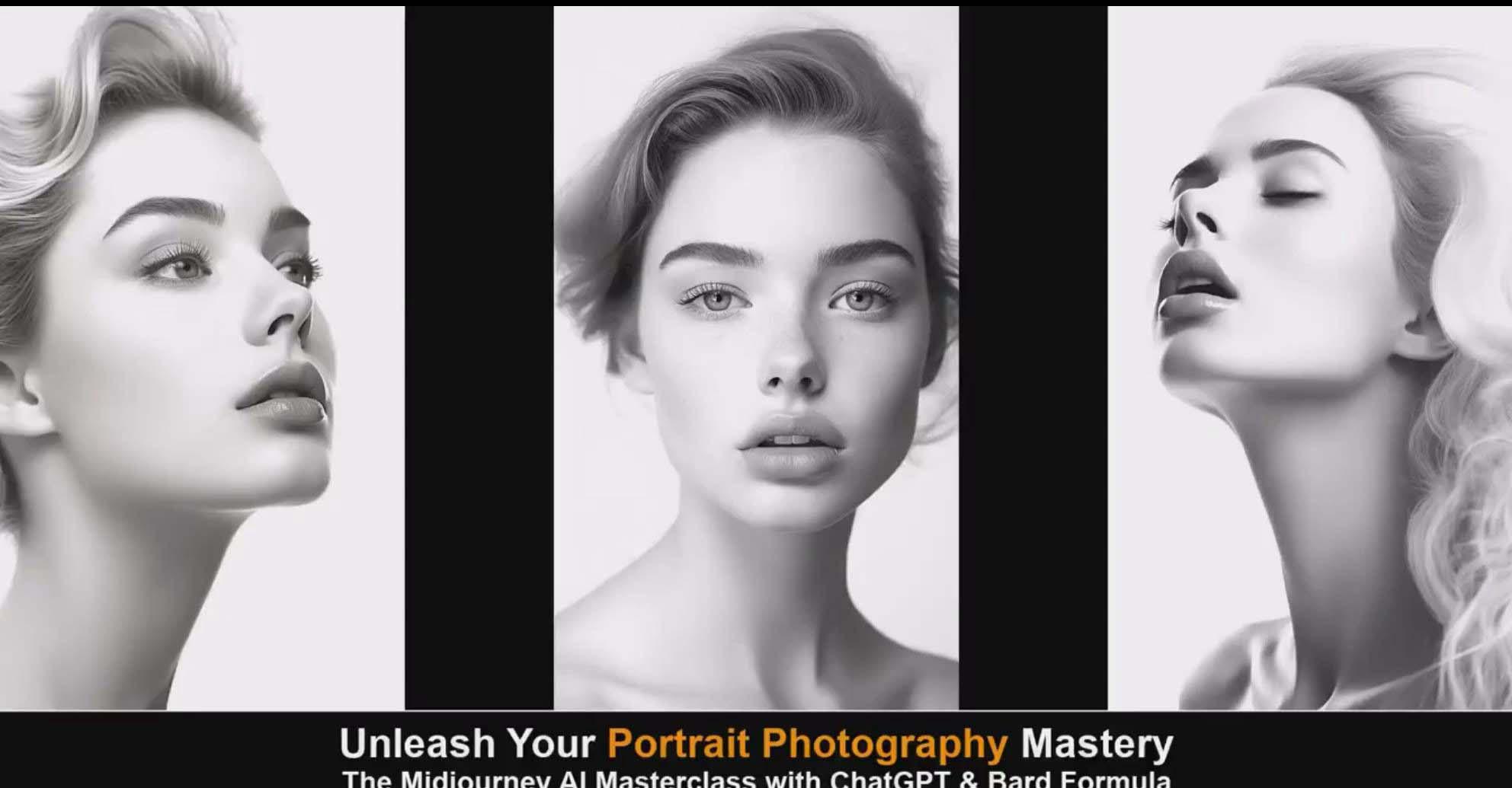 图片[1]-(9312期)Midjourney v5 ChatGPT 和 Bard AI人工智能人像摄影大师班-15节-中英字幕-创纪