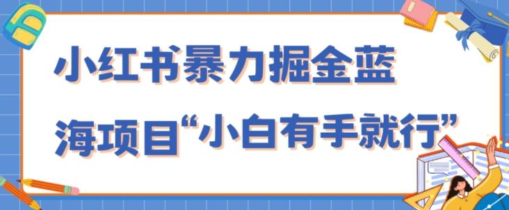 小红书暴力掘金蓝海项目，轻松日入1000+、小白有手就行（附新引流方法，不违规）-创纪