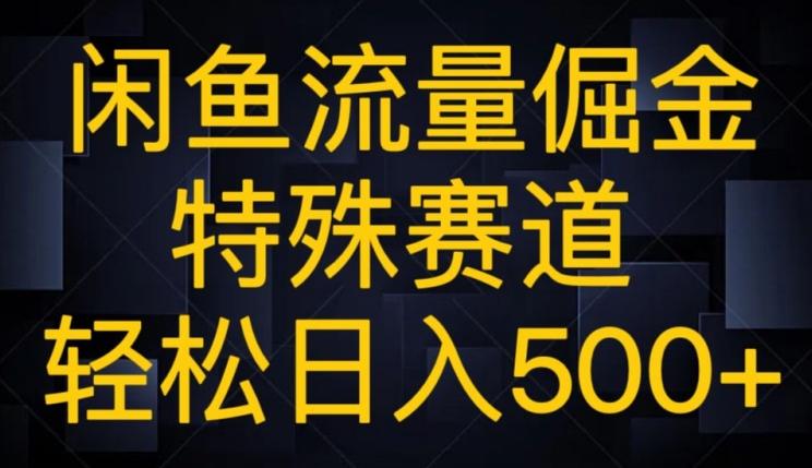 闲鱼流量倔金，特殊赛道，轻松日入500+-创纪