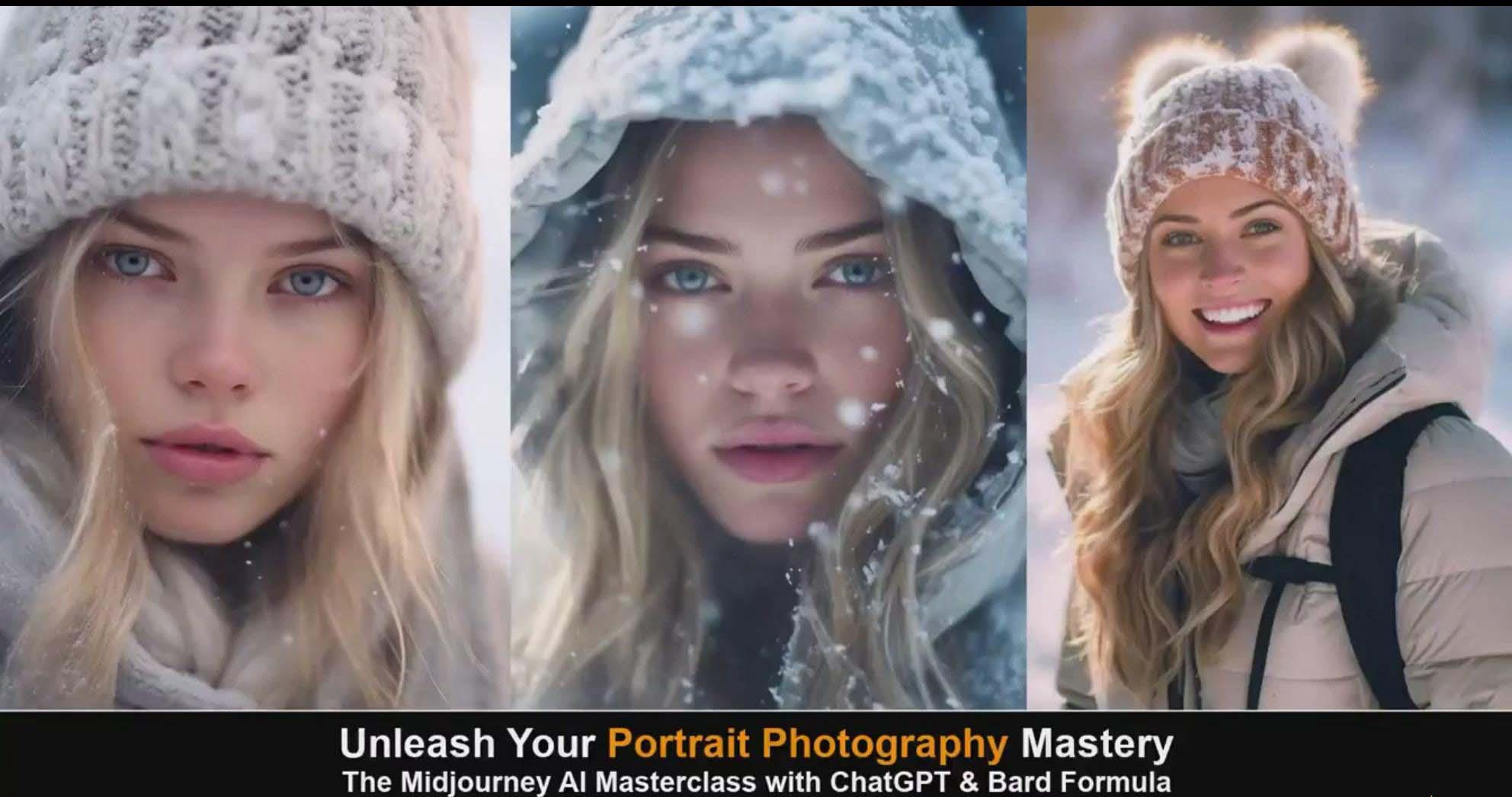 图片[5]-(9312期)Midjourney v5 ChatGPT 和 Bard AI人工智能人像摄影大师班-15节-中英字幕-创纪